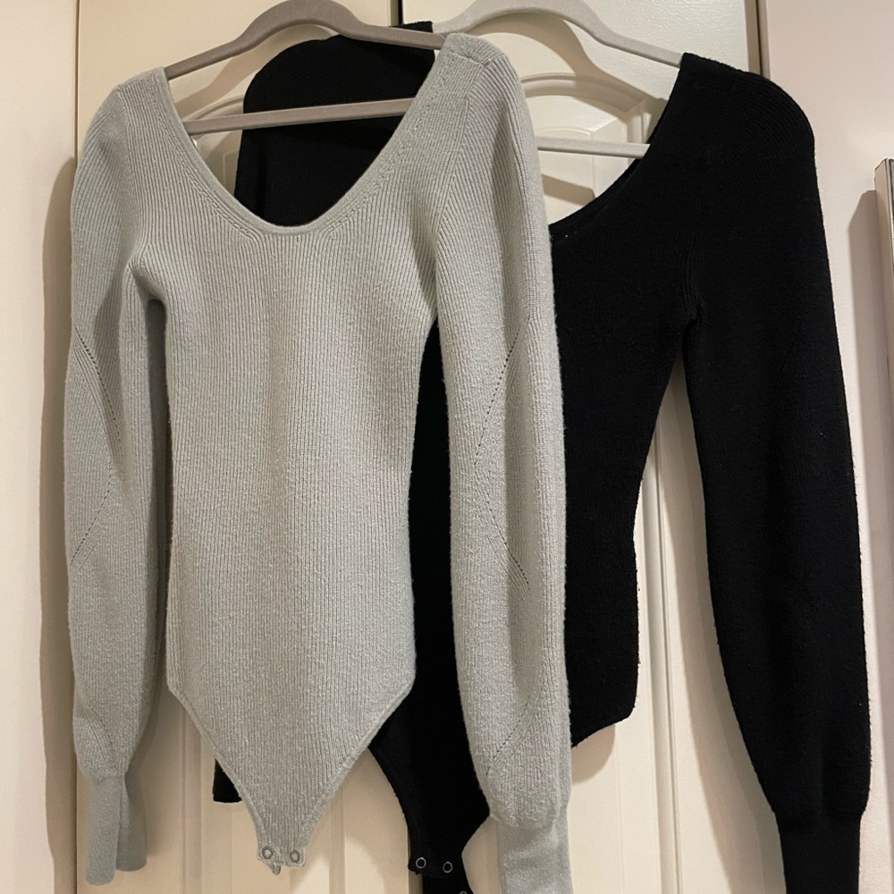 Two Abercrombie knit bodysuits